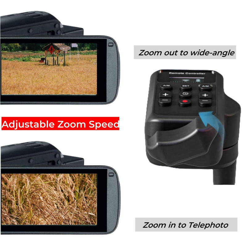 PHOLSY Camcorder Remote Wireless Camcorder Remote Control with LANC Remote, Video Zoom, Video Focus, IRIS and Video Recording Remote Compatible with Canon and Sony Camcorders