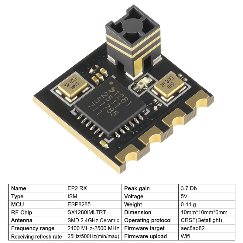 Happymodel ELRS PP 2.4GHz RX SX1280 EXPRESSLRS Nano Long Range Receiver (EP2 RX)