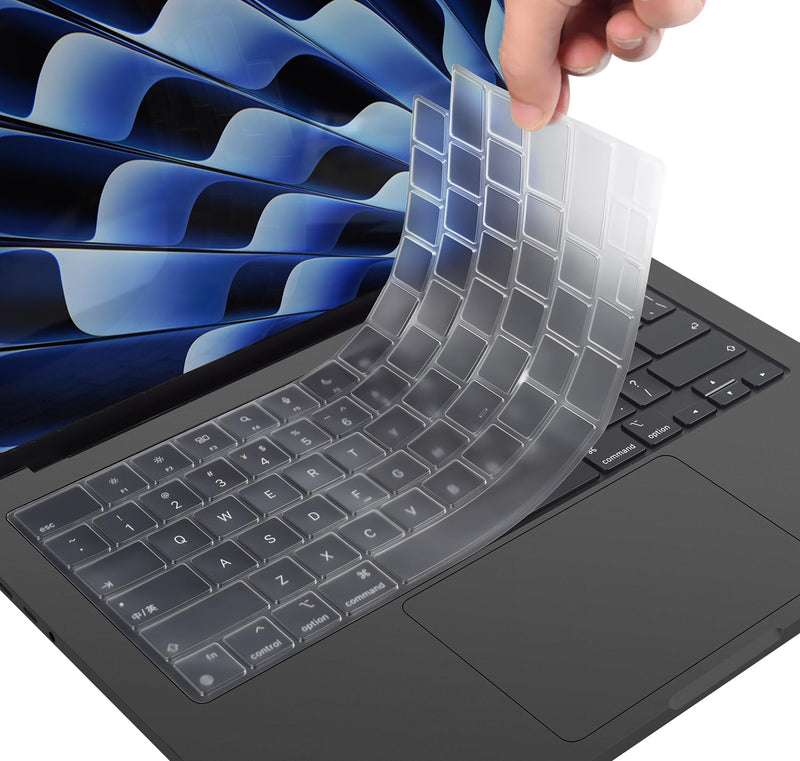 CaseBuy Premium MacBook Air 13 M3 Keyboard Cover for MacBook Air 13.6 inch M3 Chip A3113 2024 Released Liquid Retina Display & Touch ID TPU Protector Skin MacBook Air 13.6"(2022-2024)