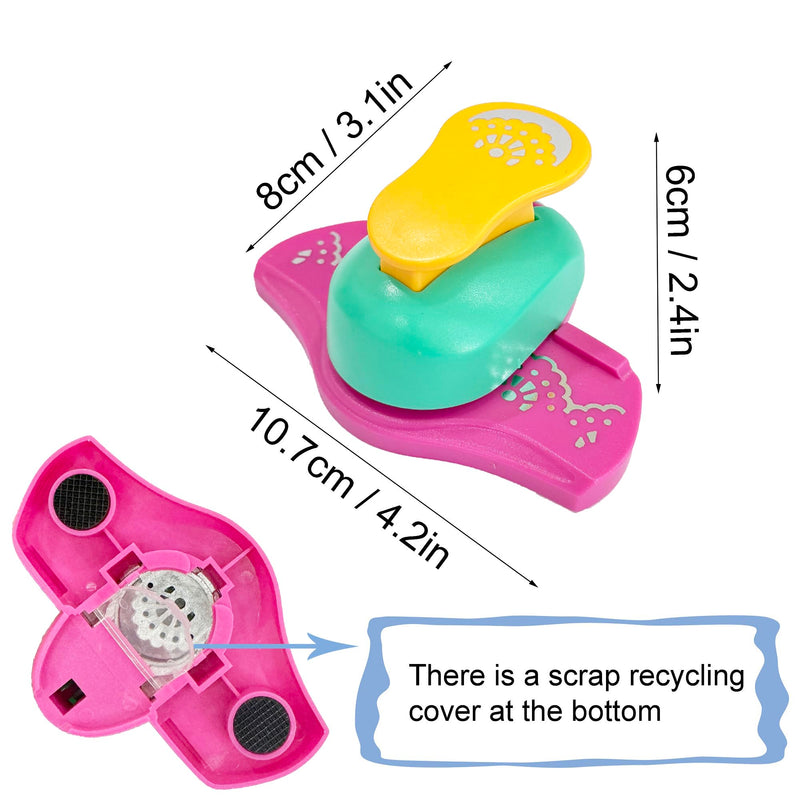 MIAO JIN Semicircular Wreath Craft Paper Edge Punch - Hand Scrapbooking Hemming & Fancy Border/Edge Hole Punch, DIY Art Projects, Cards, Decorations 1PCS
