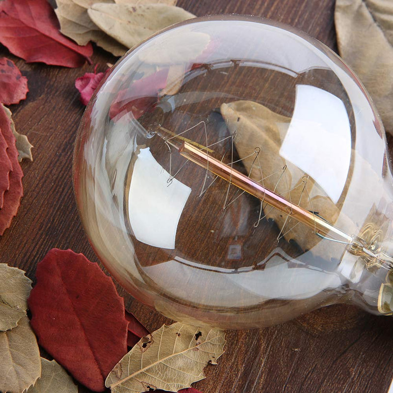 Edison Incandescent Light Bulbs 60 Watt, G25(G80) Vintage Light Large Bulb, 6-Pack Globe Bulbs 2100K Warm White, E26 Medium Base Dimmable, 240 Lumens Filament, Vanity Light Bulbs for Bathroom Amber Glass-2100k 6 Count (Pack of 1)