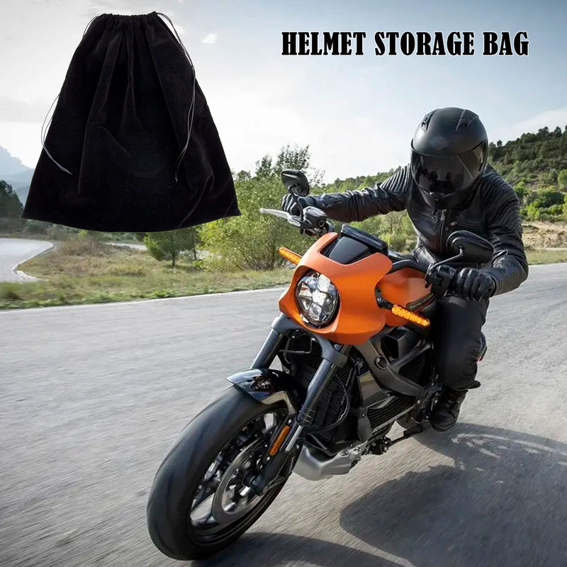 Motorcycle Helmet Bag Helmet Bag Welding Mask Hood Storage Large Storage Bag Velvet Cloth Packing Bag Black Velvet Pouch Bags with Drawstring for Riding Bicycle Sports Universal Tool Motorcycle