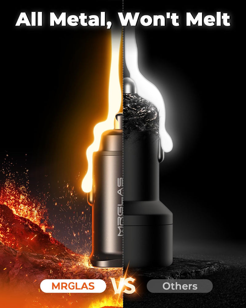 【Upgrade】90W USB C Car Charger Super Fast Charging, [PD45W & QC45W] Cigarette Lighter Car Charger Adapter [Flush Fit][All Metal][Not Distracted LED],for iPhone 15 14 Pro Max Plus iPad Samsung S24 S23