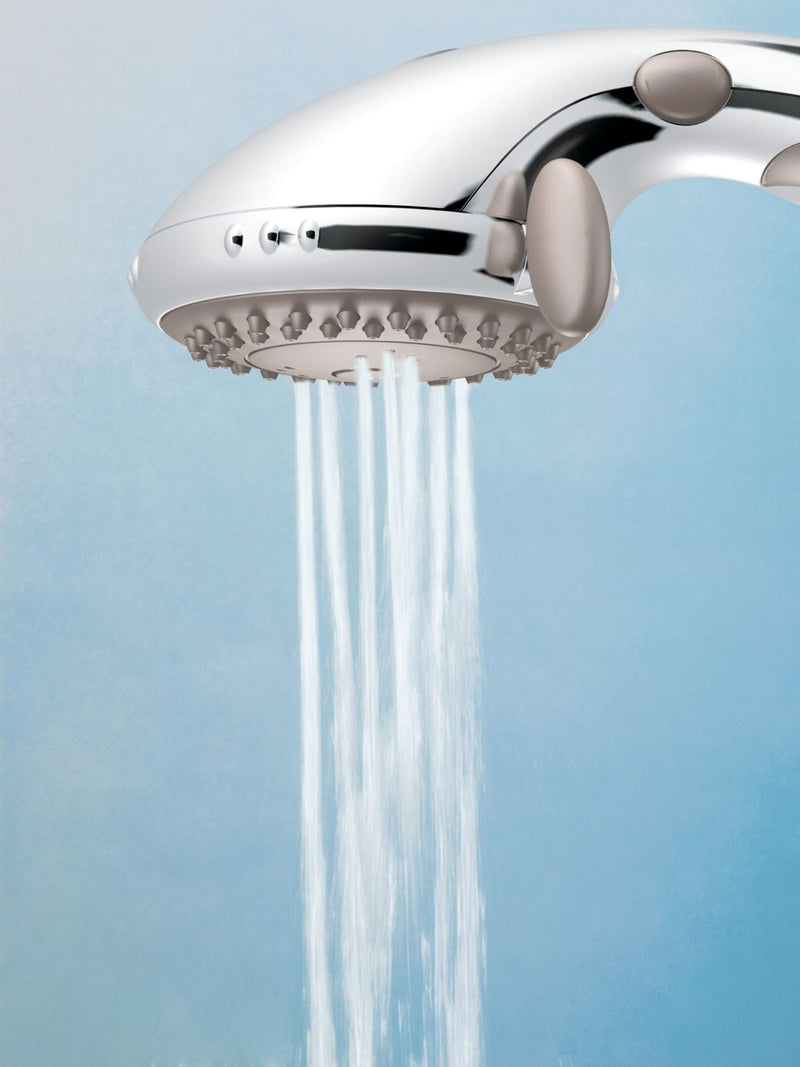 Moen DN8001CH Home Care Multi-Function Handheld Showerhead with Non-Positive Pause Control, Chrome Finish, Wall-Mounted Hand Shower with 7-Foot Hose and Lightweight Soft Grip Handle Pack of 1