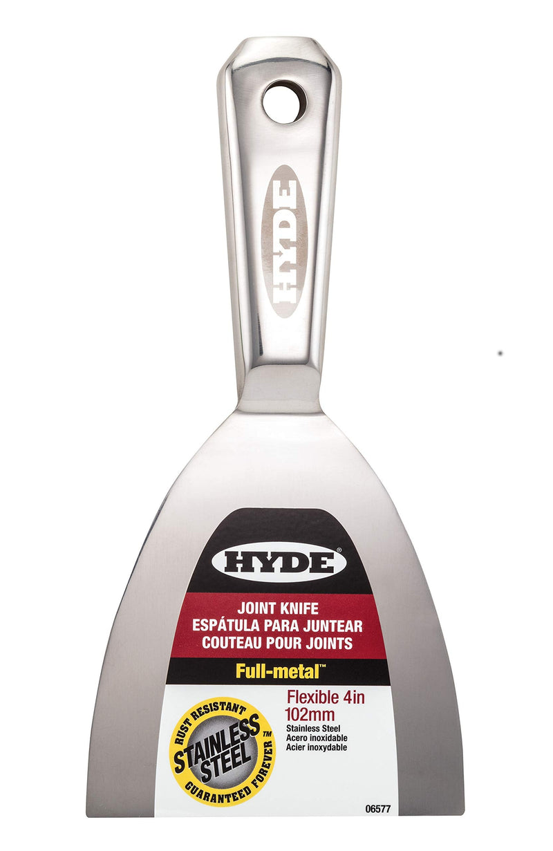 Hyde Drywall Knife Set, Paint Scraper Tool Set - Premium Full Metal 4'' 6'' & 8'' Joint Knife: Professional Grade, Ergonomic, Rust Resistant, Drywall Tools 4",6", 8"