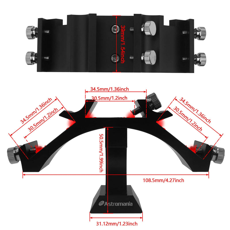 Astromania Tri-Finder Finderscope Mount - 3 finders but just one bracket Three Aiming Devices