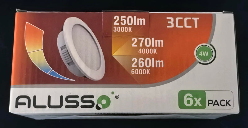 ALUSSO set of 6 12V LED recessed ceiling spotlights 3.5W furniture recessed spotlights 3000K warm white 4000K neutral white 6000K cold white, recessed LED spotlights flat drill hole 55-58mm and 14.5mm flat, IP44 waterproof nickel