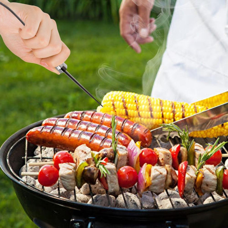 NutriChef Upgraded Barbecue Thermometer Temperature Probes - 2 Pcs Stainless Steel for NutriChef PWIRBBQ80 Bluetooth Wireless BBQ Digital Thermometer - Works w/ All Kinds of Meat - NutriChef