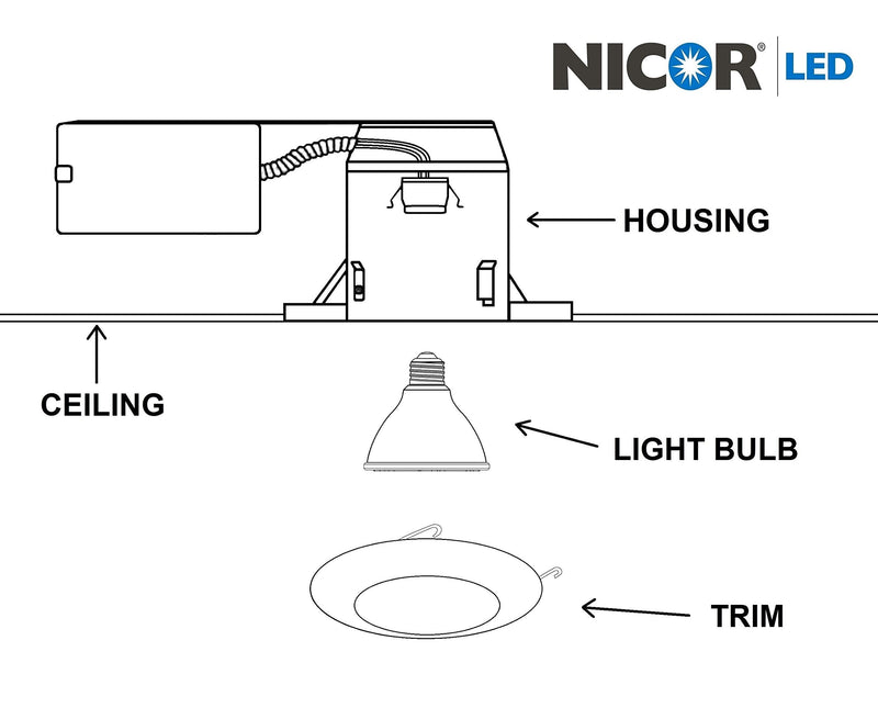 NICOR Lighting 6 inch Oil-Rubbed Bronze Recessed Shower Trim with Albalite Lens (17505OB) 6 Inch (Albalite Lens)