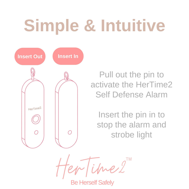 Personal Safety Alarm for Women – Travel Safe and Waterproof Self Defense Alarm for Women by Women – Safety Alarm Keychain for Women – Loud Alarm – Strobe Light – Keychain Alarm (Aqua) Aqua
