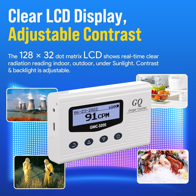 GQ 320S Digital Nuclear Radiation Detector Monitor Meter Geiger Counter Radiation Dosimeter GQ 320S