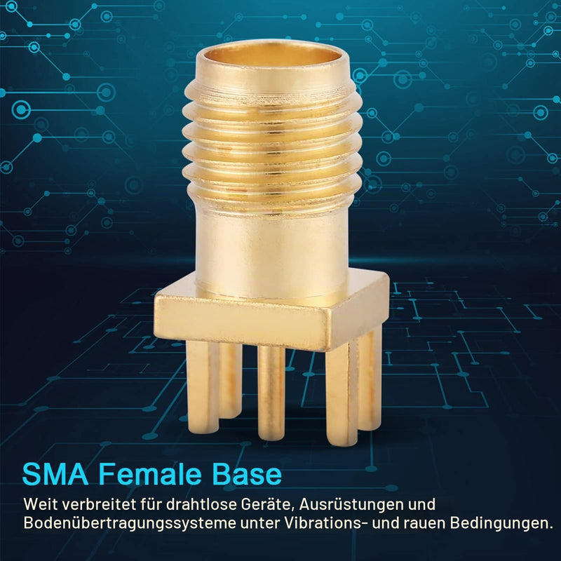 SMA Socket, 10 Pieces SMA-KE Plug, Brass Adapter, 50 Ohm RF Plug