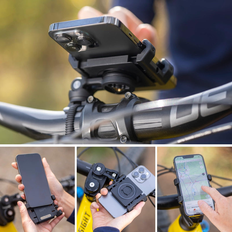 SP CONNECT Universal Bicycle Mobile Phone Holder - Smartphone Bracket Mount for Mountain & Road Bikes - Patented Twist Lock, Strong Clamp-Grip - for 58-85mm Wide Devices - Cycling, Riding Accessories