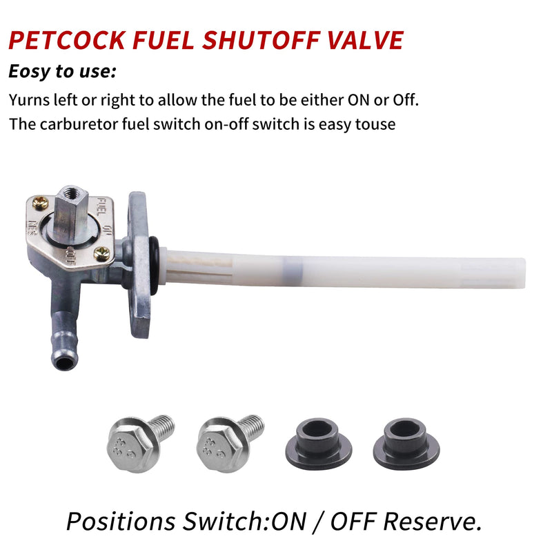 Fuel Tank Petcock Vavle Shut Off Tank Switch Compatible with Honda TRX 250EX 350 400 420 Foreman Recon 250 Rancher TRX400 450 500 Rubicon 500 650 OEM# 16950-HM8-003 by OTOHANS AUTOMOTIVE