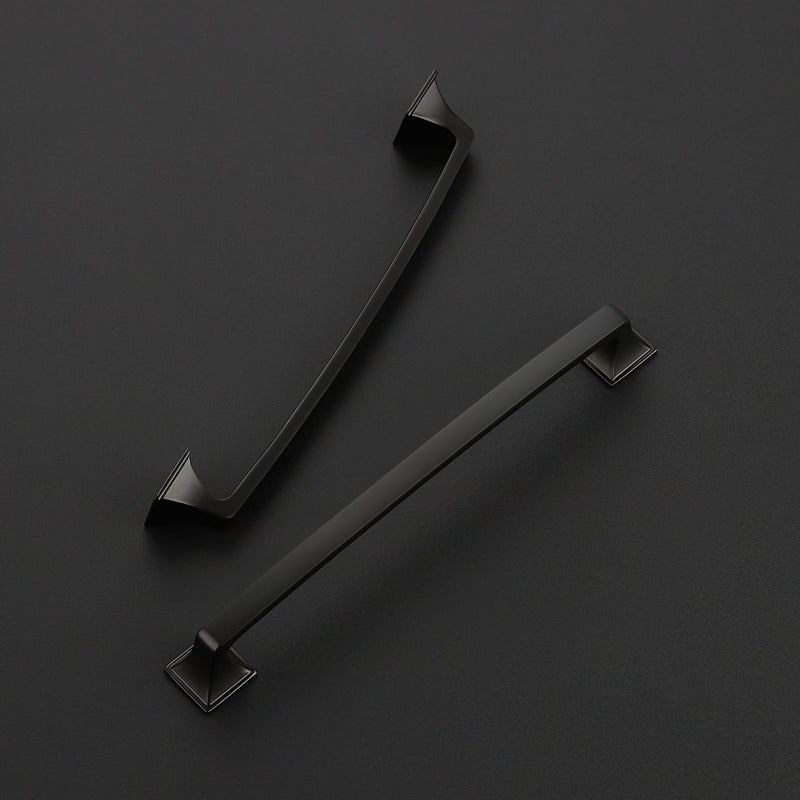Ravinte Hardware 10 Pack Kitchen Cabinet Handles 7-1/2 Inch Hole Center Black Cabinet Pulls Solid Suqare Foot Drawer Pulls for Dresser and Drawers 7-1/2 Inch Hole Centers Matte Black