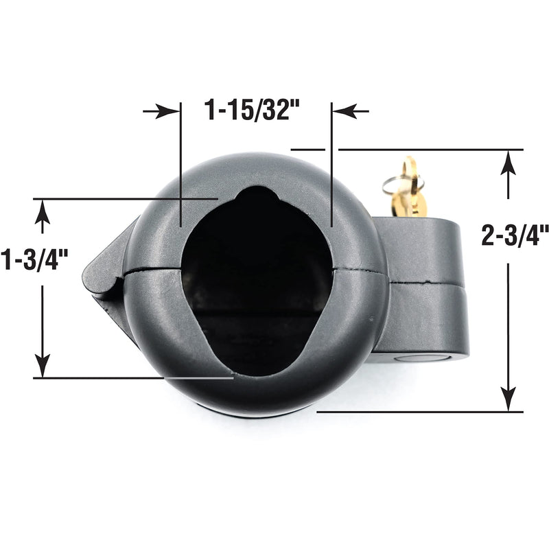 Prime-Line S 4181 Handle Lock-Out Device, Single Pack | Handle Lock with Key, Blocks Access to Keyhole, Removeable and Easy to Use, Fits Round Doorknobs Max 2-7/8 Inch