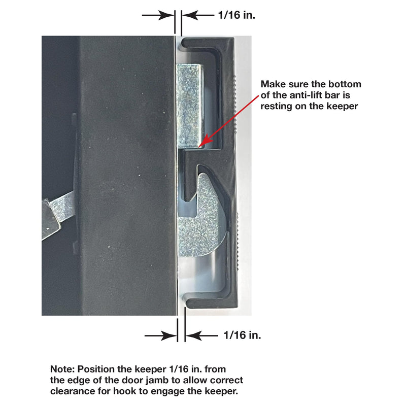 Prime-Line C 1203 Diecast White Finish, Sliding Patio Door Surface Mount Handle (Single Pack)
