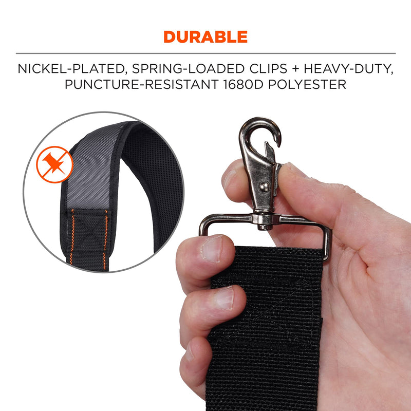 Ergodyne Arsenal 5560 Tool Belt Suspenders, Padded Shoulders, Adjustable , 36"-48"