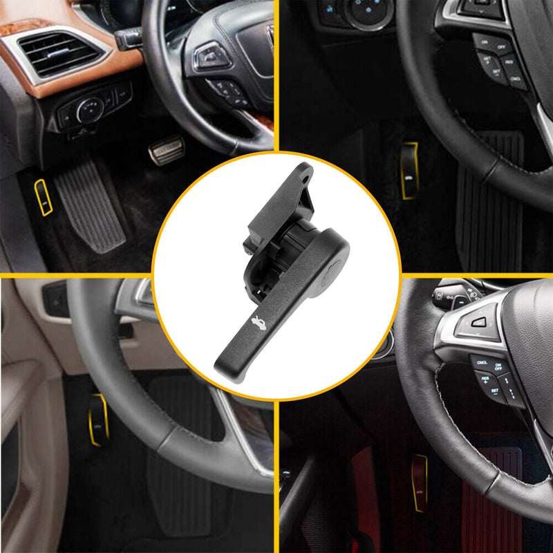 Gledewen Hood Release Handle, Compatible with 2013-2019 Ford Fusion, Lincoln MKZ, with Mounting Bracket | Replace# HS7Z-16B626-A, DS7Z-99042C74-A Hood Latch Assembly Bonnet Open Handle