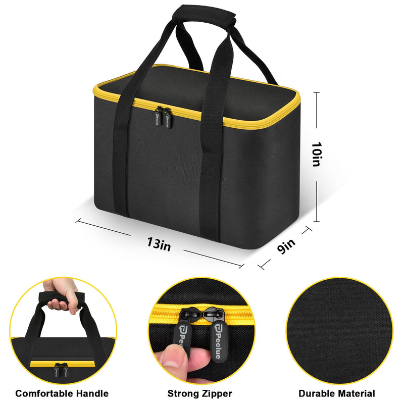 Universal Tool Bag for DEWALT 20V MAX Circular Saw DCS391B/DCS565B, for Makita XSS02Z 18V Sierra Circular - Case Only (Black) Yellow