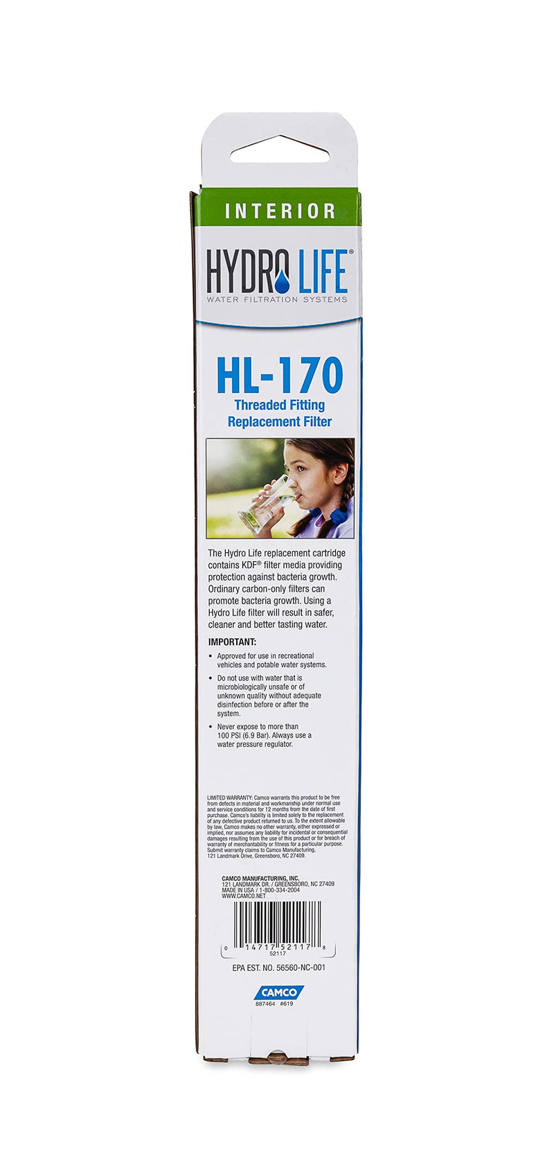 Hydro Life 52117 HL-170 TF Replacement Filter , White , Standard 1 Count (Pack of 1)
