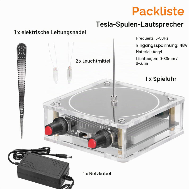 Bluetooth Music Coils Magic Box, Portable Spools BT Speaker, Artificial Flash Generator, Arc Generator, Experiment Device for Science