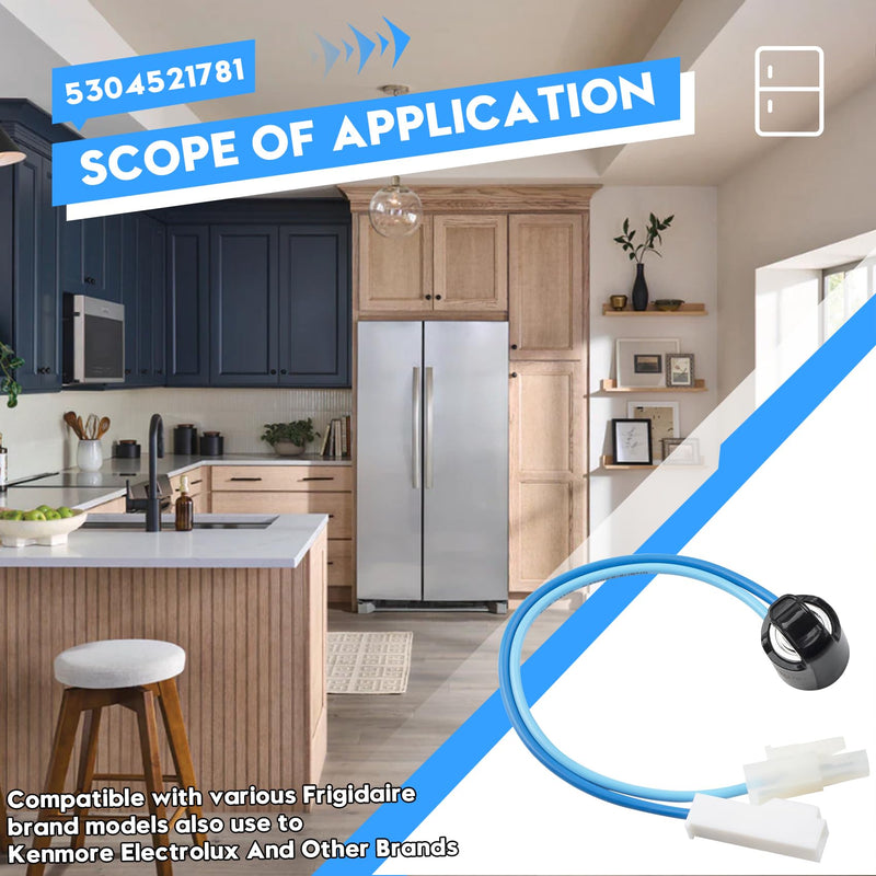 5304521781 Defrost Thermostat fits for various Frigidaire brand Refrigerator,Compatible with Kenmore, Electrolux And Other Brands,Replaces AP6893121,808062701,4931265,5304520990,PS12729016