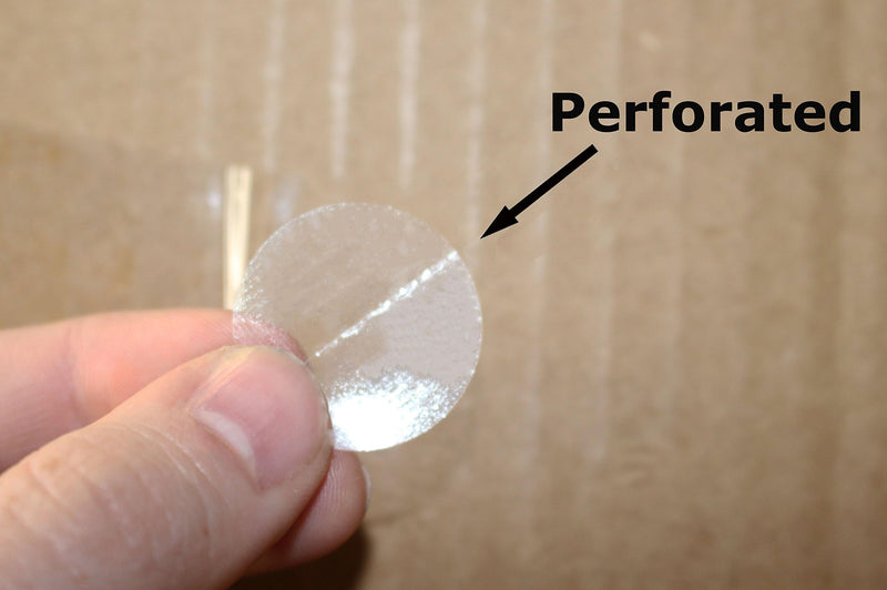 ChromaLabel 1 Inch Round Clear Wafer Seals, 500 per Roll, Perforated (Pack of 2) 1" Diameter (Pack of 2) 500/Roll
