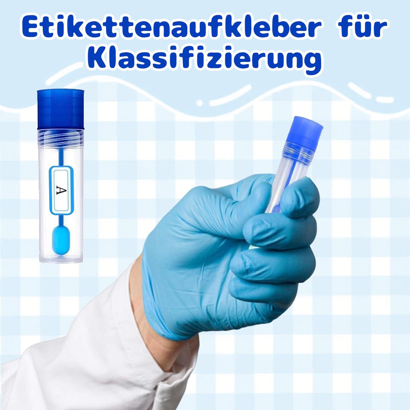 Pack of 20 Stool Sample Tubes | Stool Sample Tubes, Dog and Cat Stool Tubes, Sample Tubes with Spoon and Screw Cap for Pet Testing