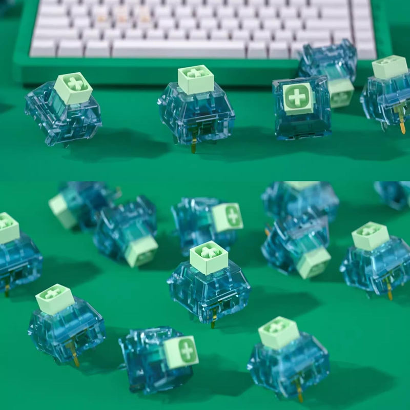 Kailh Box Summer Mechanical Keyboard Switches,5-Pin 50gf Clicky/Speed Typing/Gaming/Waterproof Switches(Summer,108Pcs) 108pcs