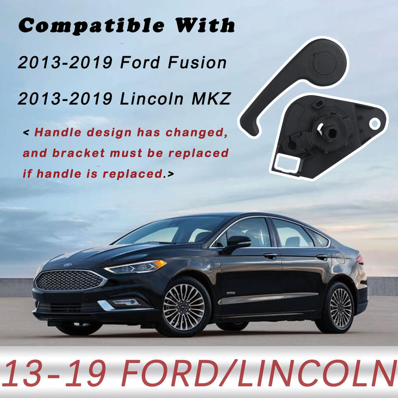 Hood Latch Release Handle Assembly | Compatible with 2013-2019 Ford Fusion Lincoln MKZ | HS7Z-16B626-A DS7Z-99042C74-A Pull Handle with Mounting Bracket