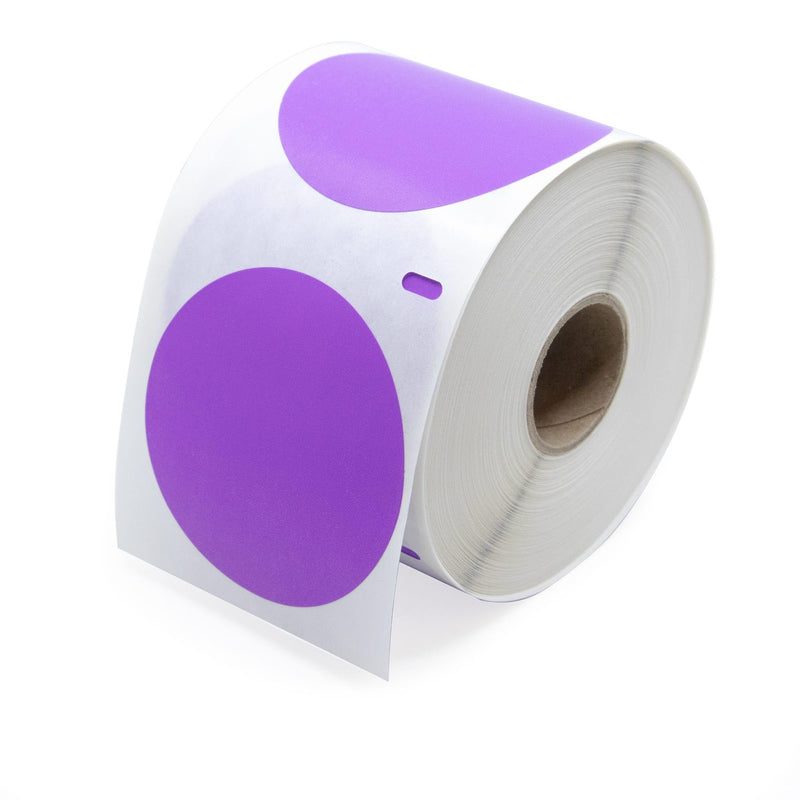 Purple 2.25" Circle Direct Thermal Labels