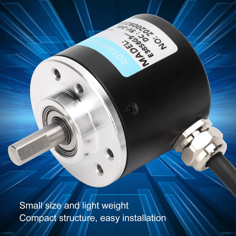 ABZ Three-Phase Encoder Photoelectric Encoder DC 5-24V 3000-6000RPM Full Wave Encoder for Auto Engineering(600HZ),Encoder 600HZ