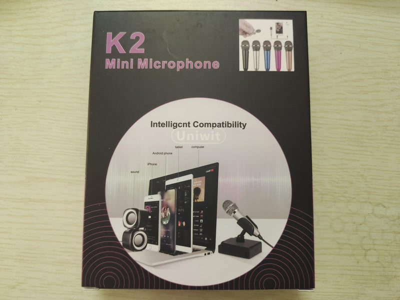 Mini Portable Vocal/Instrument Microphone for Voice Video Recording Singing,Vlogging, Podcasting, Tiny Microphone for iPhone Android Phone Computer Latop Notebook Tablet iPad(Rose Red) Rose Red