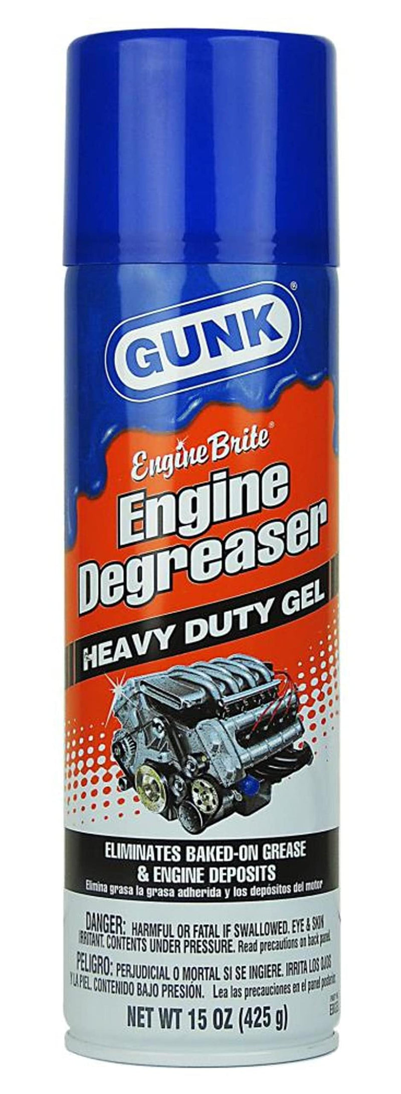 Gunk EBGEL Engine Brite Gel HD Engine Degreaser - 15 oz. 15 Ounce (Pack of 1)