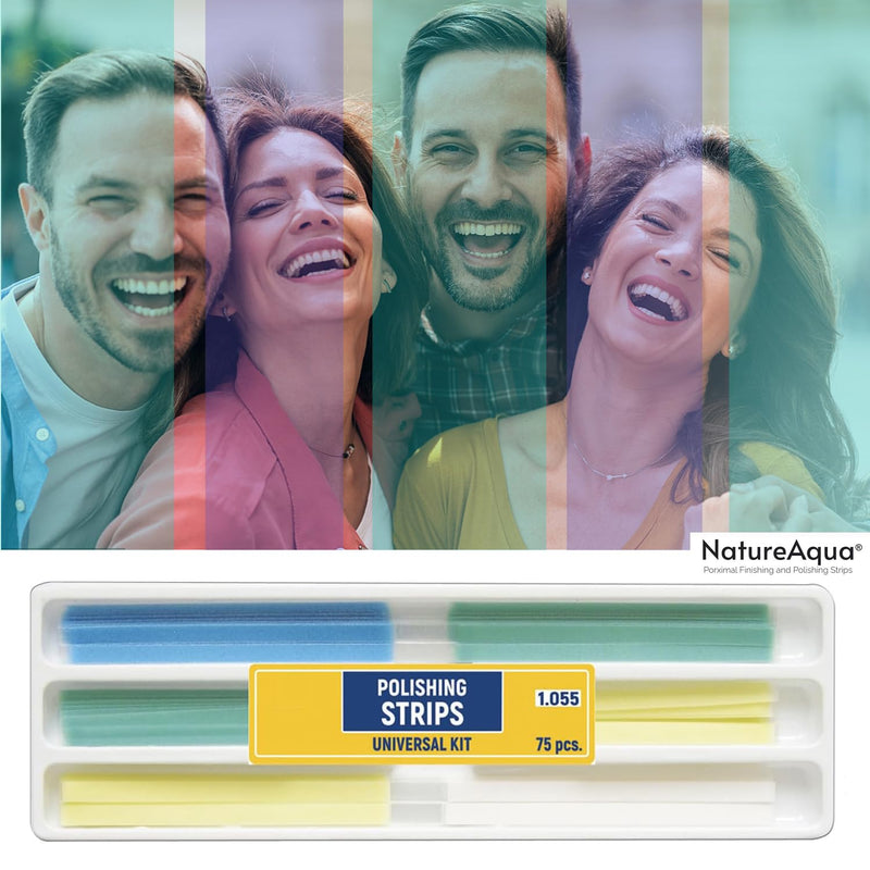 Tooth Sandpaper, Dental Polishing Strips, Size - 4 mm Width, NatureAqua Resin Tooth Polishing Interdental Sanding Tool (75 Pieces/Pack)