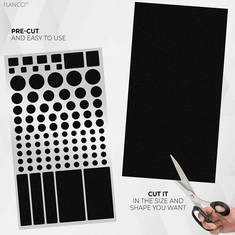 FLANCCI Light Blocking Stickers, Light Dimming Filters, (2 Sheets) Dimming Sheets for Blackout Routers, LED Covers Blackout, Dimming 80% ~ 100% of LED Lights (2Sheets = 1 Cut Out + 1 Uncut) 2 Sheets 90%