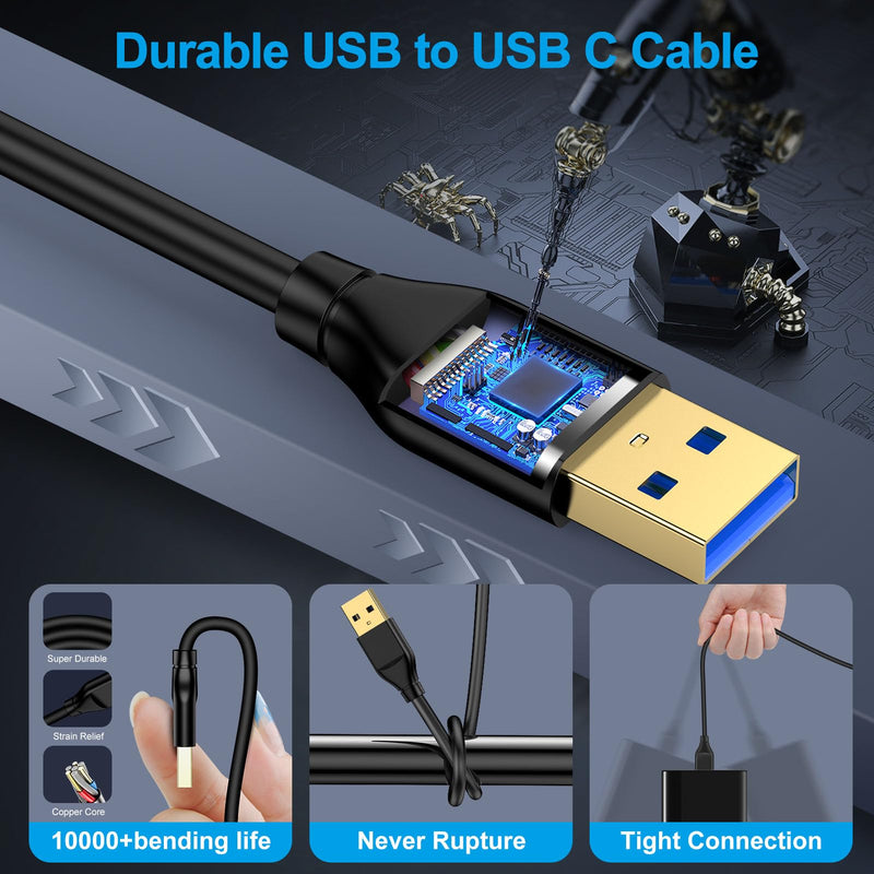 USB to USB, 3FT, USB-A to USB-A, USB3.0 Male to Male Cable Double End A to A Data Transfer Cord for Monitor,Soundbar,External Hard Driver,Laptop Cooler,DVD Player,KVM,Projector,Set Up Box,Hub, 2Pack