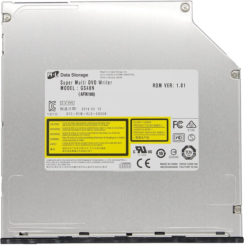 Internal CD DVD+/-RW Drive Writer Burner Slot-Loading Type for Laptop, Business Desktop Computer, Workstation and Mini Tower PC Model GS40N (w/9.5mm Bezel) w/9.5mm bezel