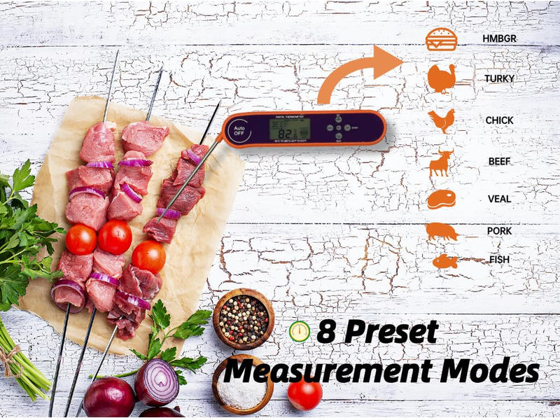 Digital Talking Thermometer for The Blind, Waterproof Instant Read Food Thermometer with Talking Function