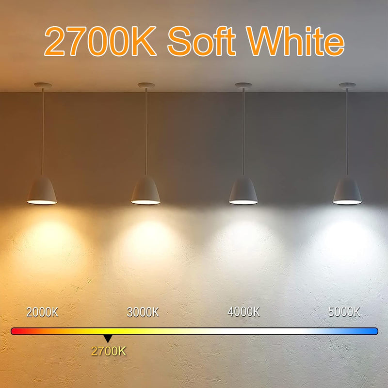 Edison Bulbs, E26 Led Bulb 6W Dimmable, 5 Inch 2700K Soft White T10 Light Bulbs Equal 80 Watt, UL-Cert Vintage Antique Tubular Bulbs 800LM for Bathroom Vanity Light Wall Sconces - 9Pack 5 Inch 6W（9 Count)
