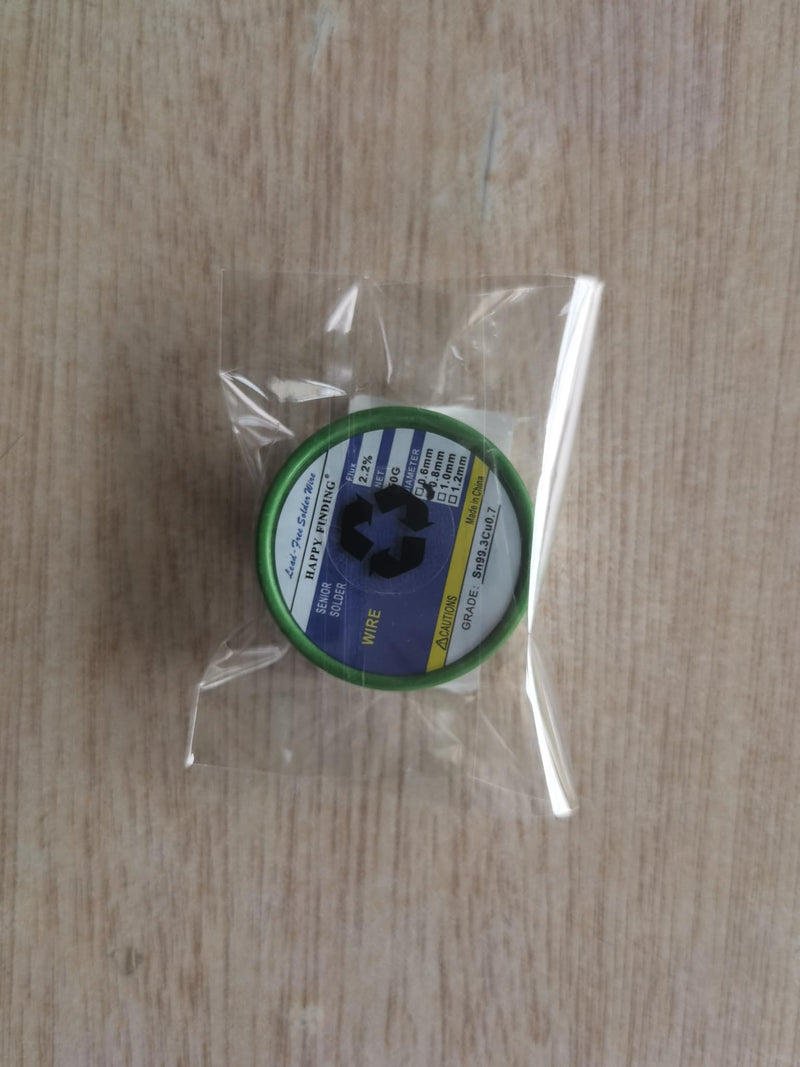 Tin solder, lead-free solder with rosin core (Sn99 Ag0.3 Cu0.7/0.8mm, 50g) Sn99 Ag0.3 Cu0.7/0.8mm, 50g