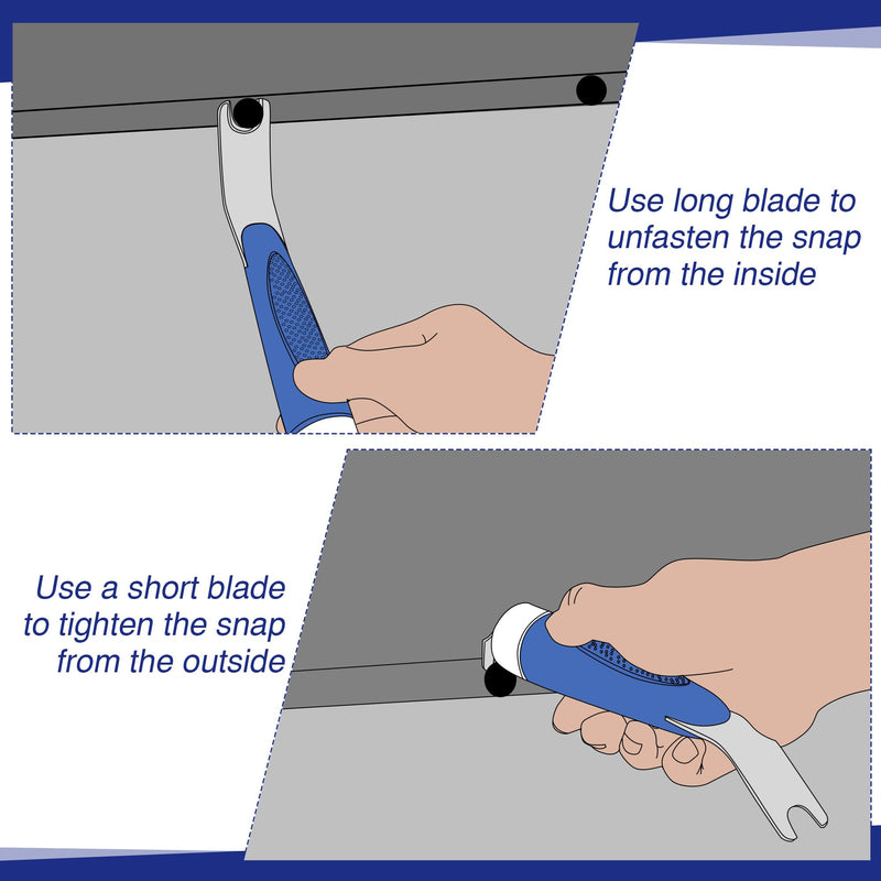 Enhon Snap Tool for Boat Canvas Snaps, Practical and Durability Boat Cover Snap Release Tool Save Canvas from Ripping, Design for Boaters and Anglers Blue 2
