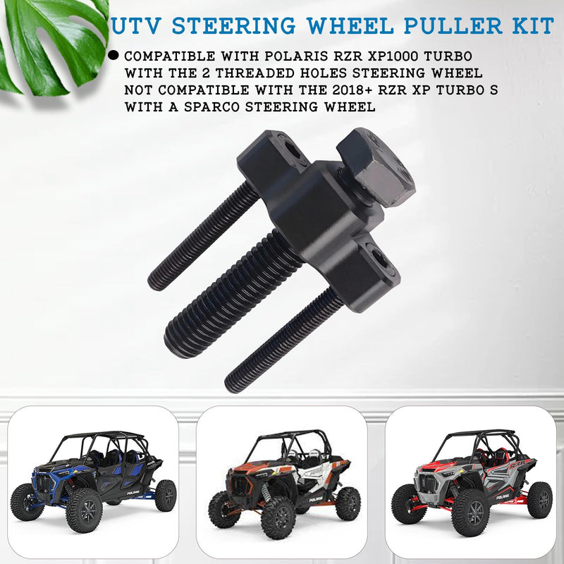 UTV Steering Wheel Puller Kit,UTV Steering Wheel Steering Bracket Puller,Compatible with Polaris RZR XP1000 Turbo