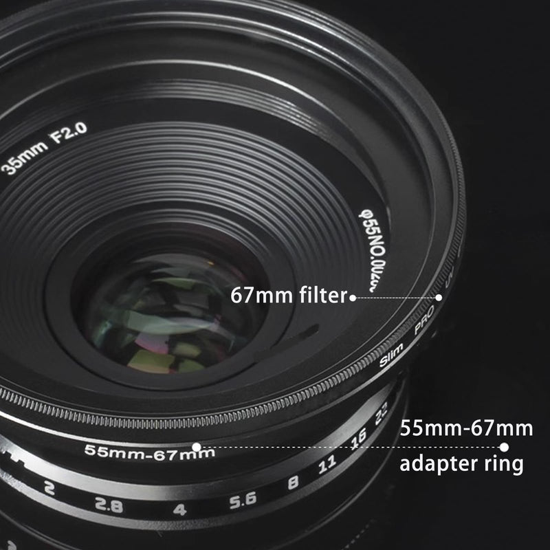 72mm lens to 62mm Camera Lens Adapter 72mm to 62mm Step Down Ring Adapter Ring for all brands of UV ND CPL, with premium lens wiping cloth 2 pack (72mm-62mm) 72mm-62mm