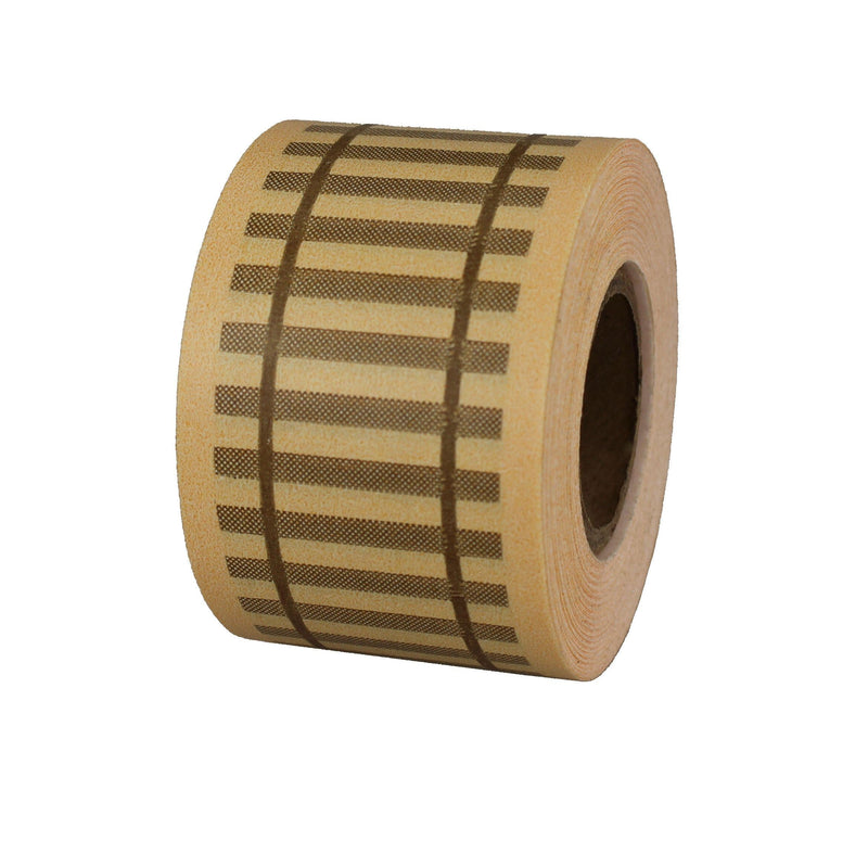ChromaLabel 1-1/2 inch Railroad Track Tape, Tan with Brown Rail Imprint, 400 inch Roll