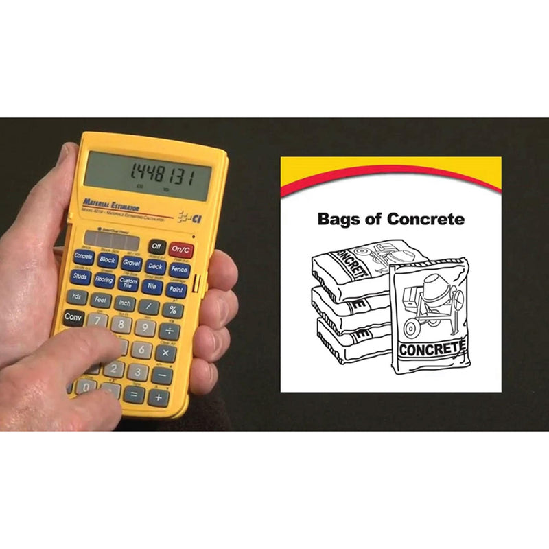 Calculated Industries 4019 Material Estimator Calculator | Finds Project Building Material Costs for DIY’s, Contractors, Tradesmen, Handymen and Construction Estimating Professionals,Yellow Trowels