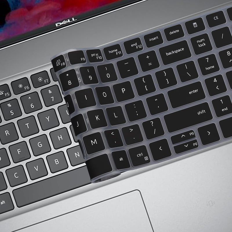 Keyboard Cover Skin for Dell Latitude 5520 5521 5530 5531 5540, Dell Precision 3580 3581 3560 3570 3561 3571 Laptop, Dell Latitude 5540 5530 5520 Keyboard Protective Cover-Black Black