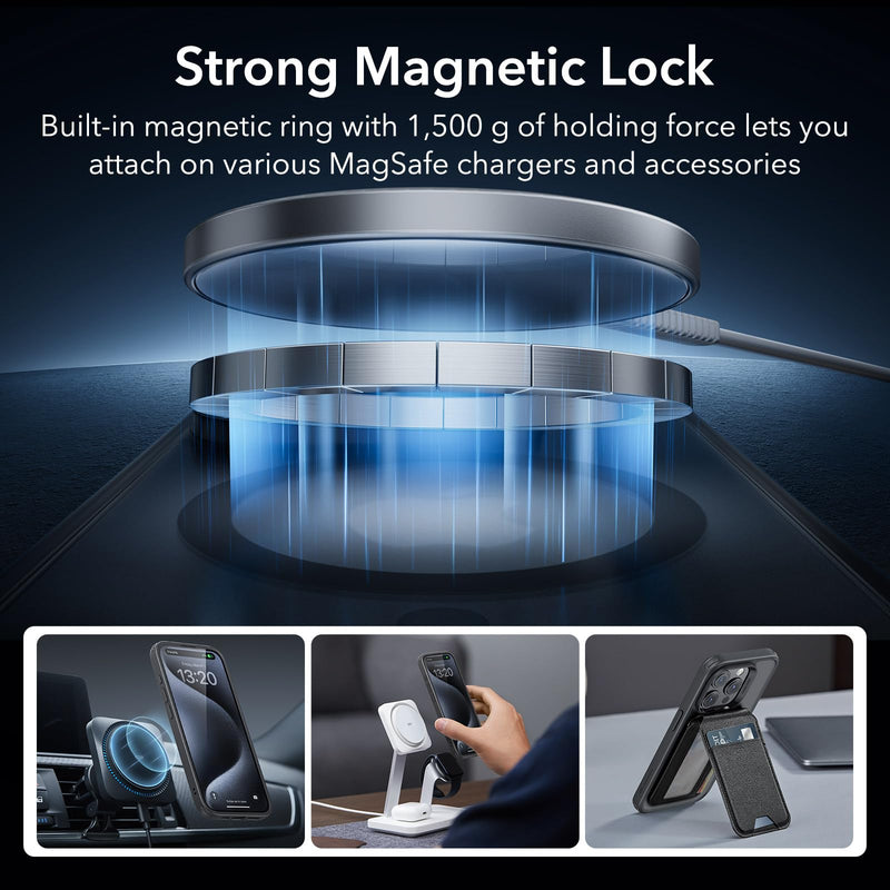 ESR for iPhone 15 Pro Case Set, Translucent Matte Case with Screen Protector, Compatible with MagSafe, Military-Grade Protection, Classic Series, Frosted Black