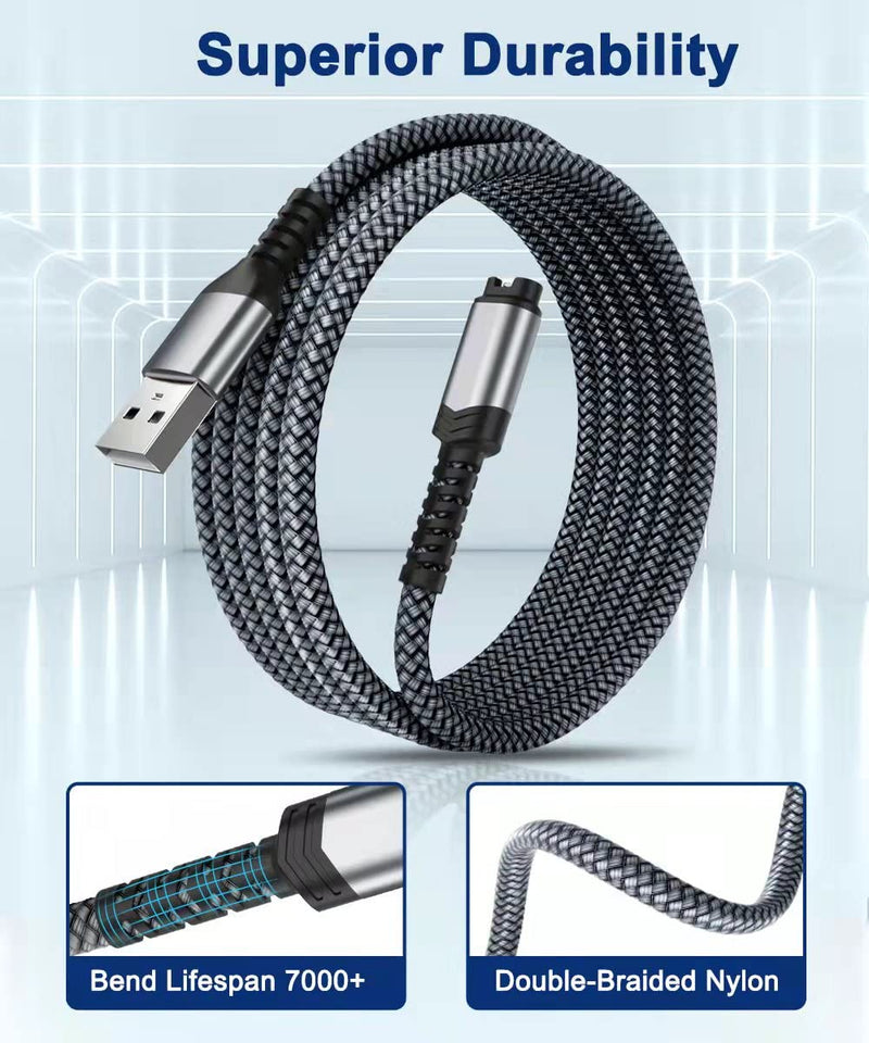 Itramax Garmin Watch Charger Cable 4FT 2Pack,Braided Garmin Fenix Charging Cord for Fenix 8 7 7X 7S 6 E Solar,Forerunner 965 955 265 255 245 165 55 45,Venu 3 SQ,Instinct,Vivoactive 5 4,Epix Pro,Tactix 4 ft Grey